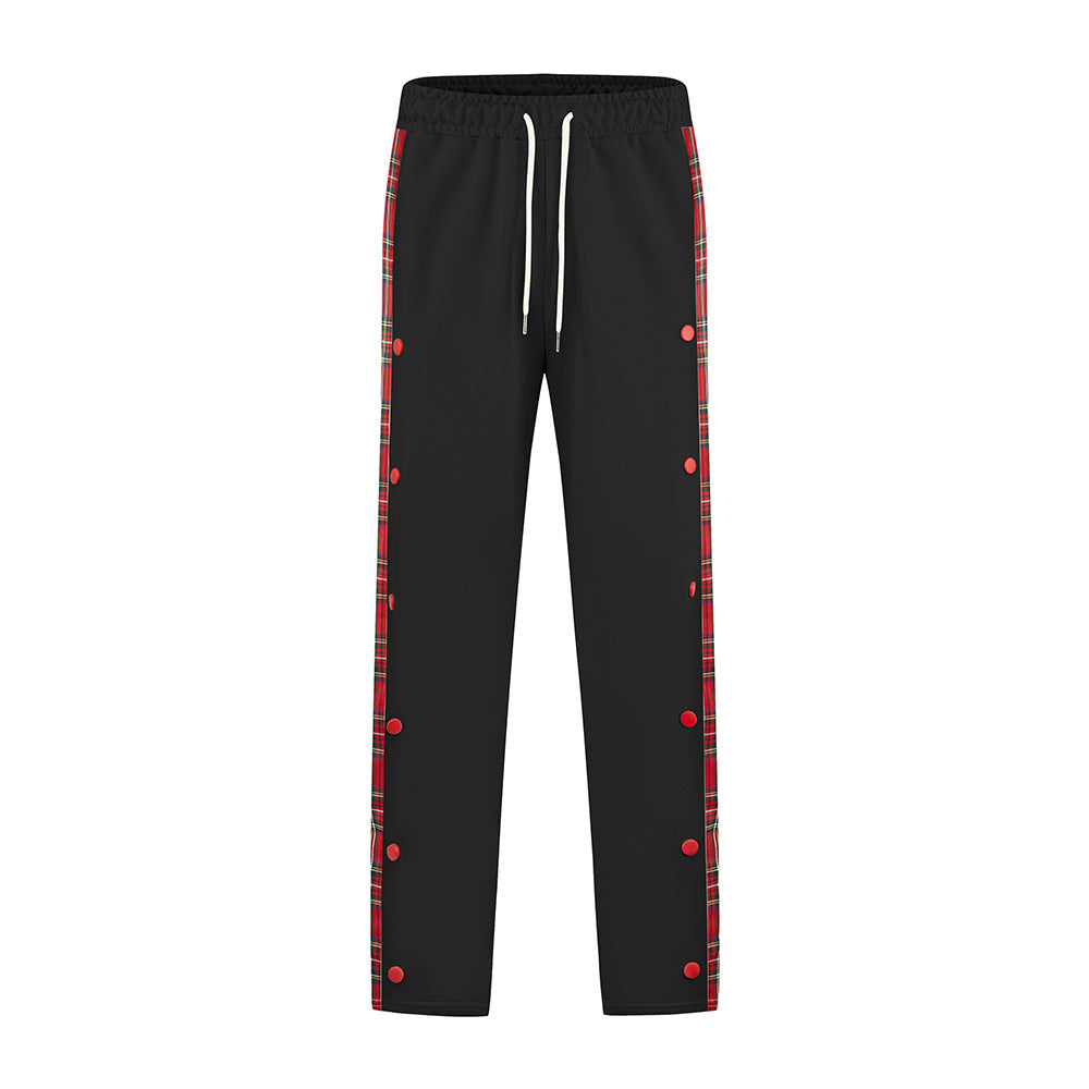 Herren Sportliche Jogginghose mit Druckknopf-Design und elastischem Bund Aliams
