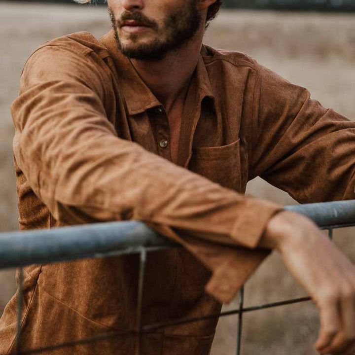 Herren komfortables Langarmhemd aus weichem Stoff Aliams