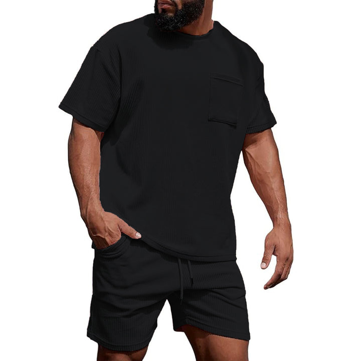 Herren Kurzarm T-Shirt und Shorts Freizeit Outfit Aliams