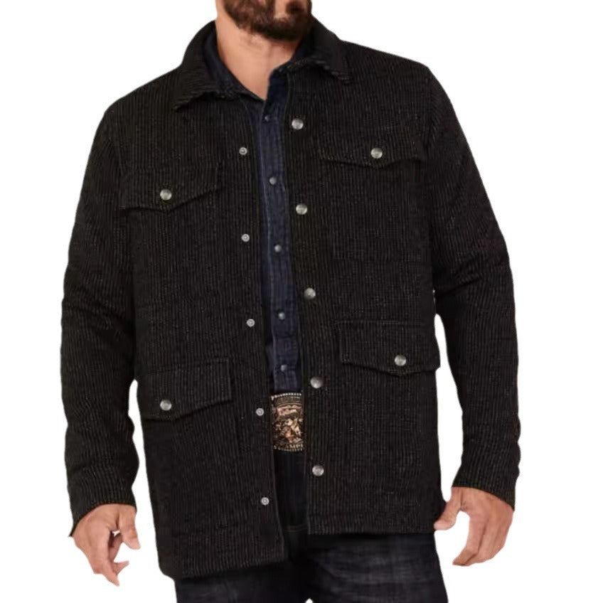 Herren robuste Baumwolljacke im lässigen Design mit aufgesetzten Taschen Aliams