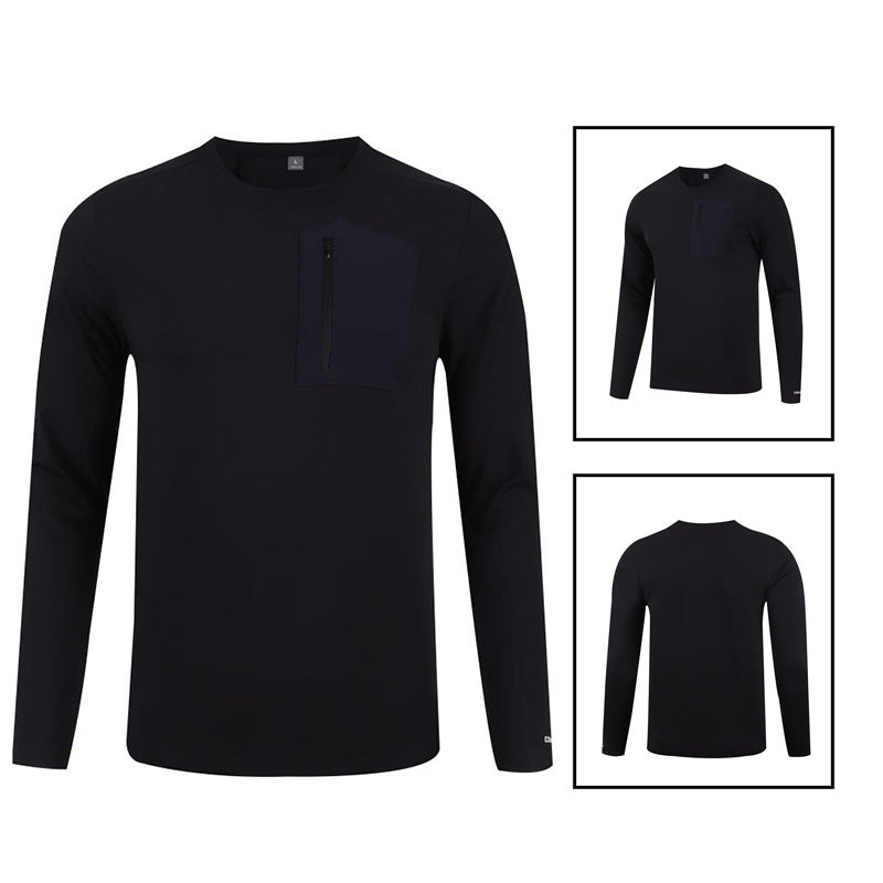 Herren Funktionslangarmshirt mit praktischer Brusttasche Aliams