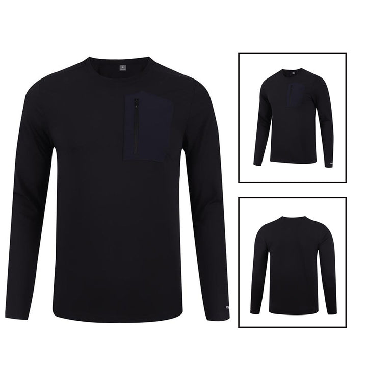 Herren Funktionslangarmshirt mit praktischer Brusttasche Aliams