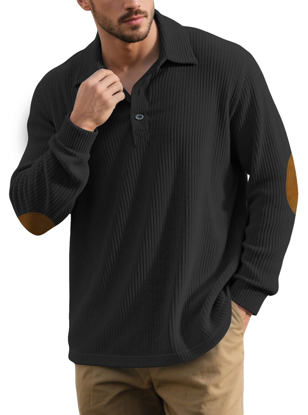 Herren klassischer Button-Down Pullover Aliams