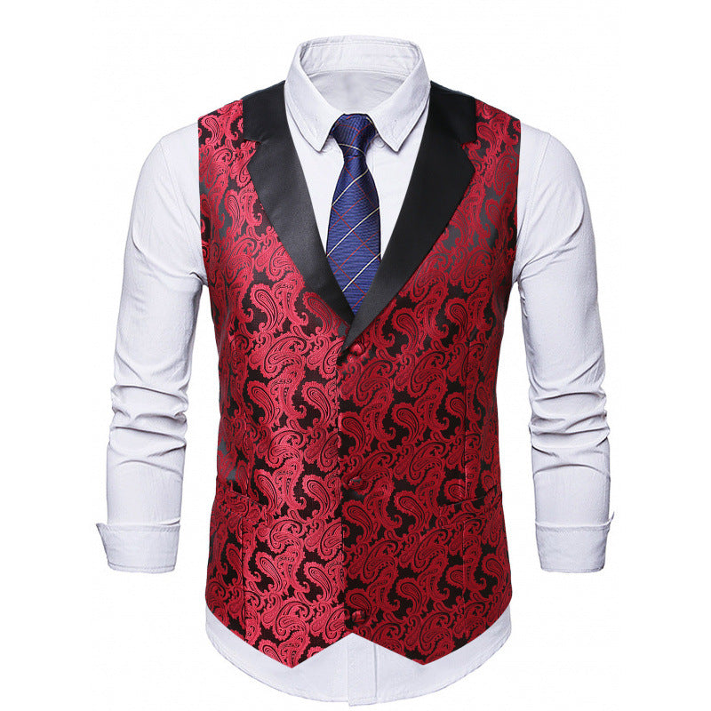 Herren Glamouröse Satinweste Aliams