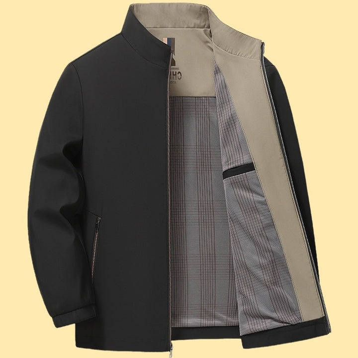 Herren elegante Freizeitjacke mit Stehkragen Aliams