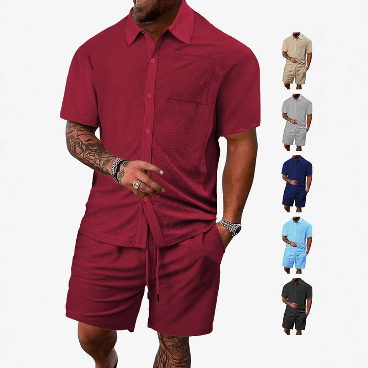 Herren Atmungsaktives Freizeitshirt und Shorts Set Aliams
