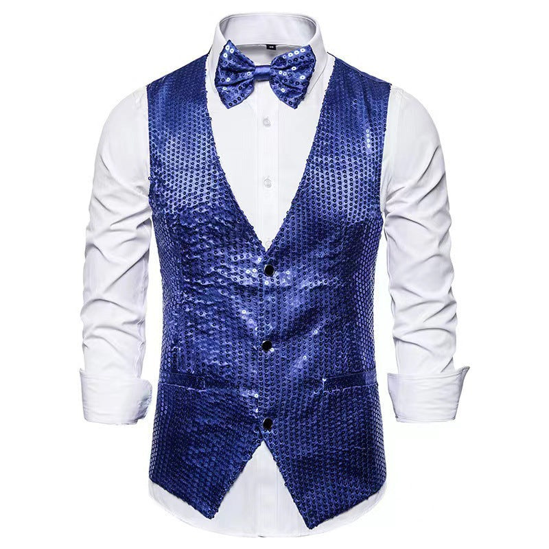 Herren eleganter Anzug mit glitzernden Pailletten und idealem Slim-Fit Aliams