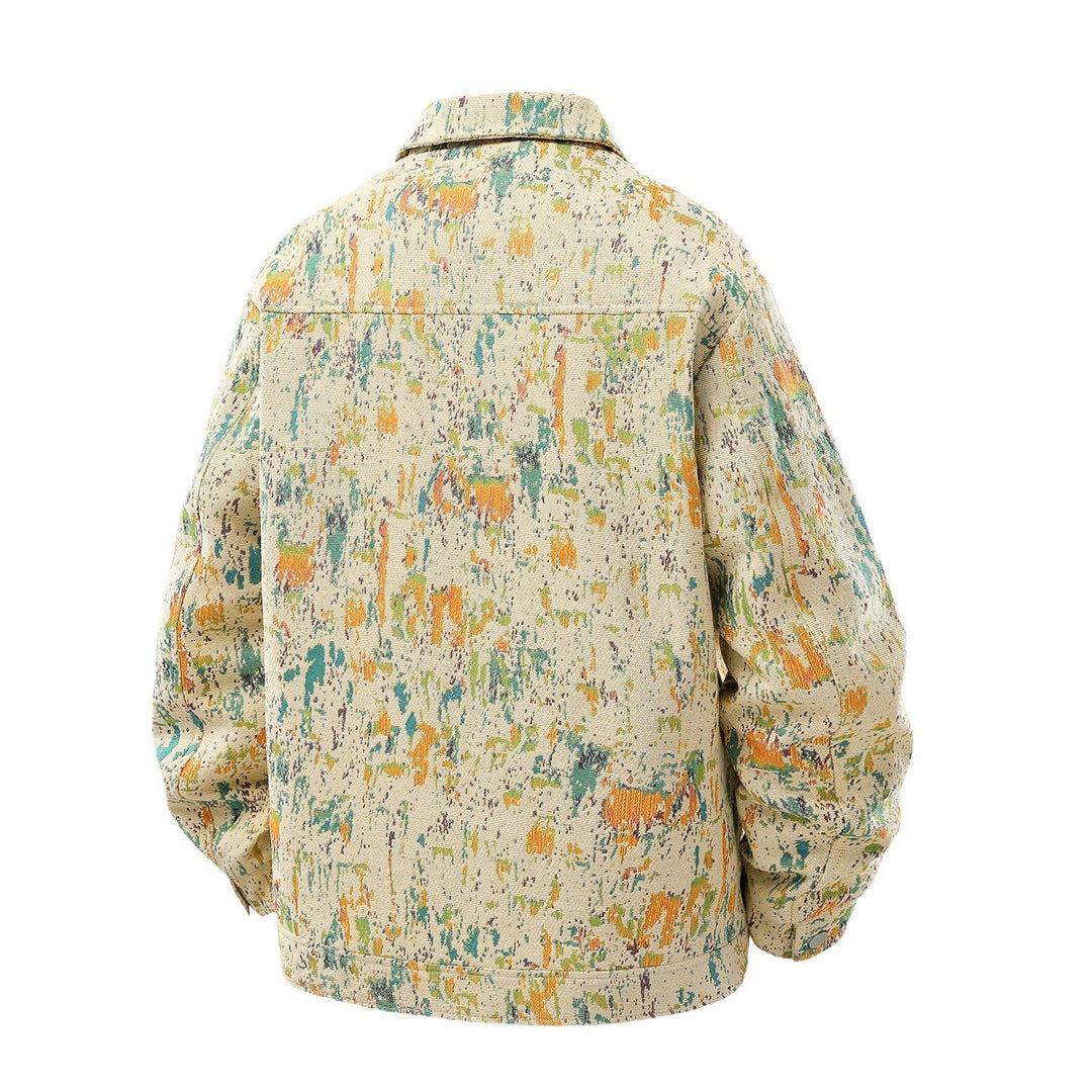 Herren Kunstvolle und lässige Jacke mit Patchwork-Design Aliams