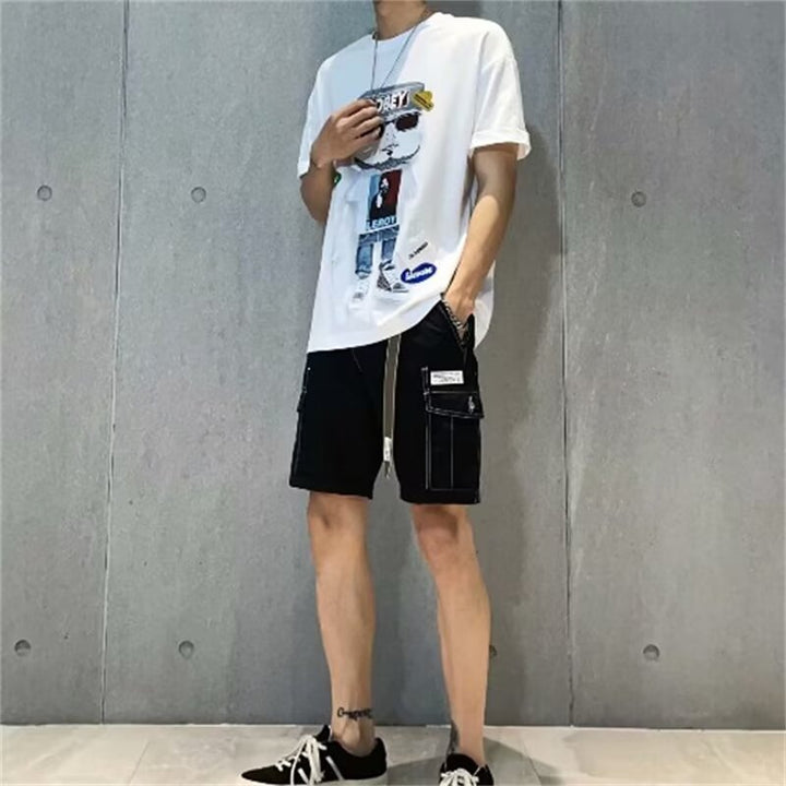 Herren Cargo-Shorts mit praktischen Seitentaschen und verstellbarem Bund Aliams