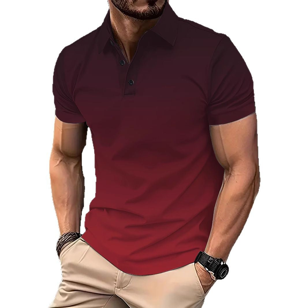 Herren Poloshirt mit stilvollem Farbverlauf und komfortablem Schnitt Aliams