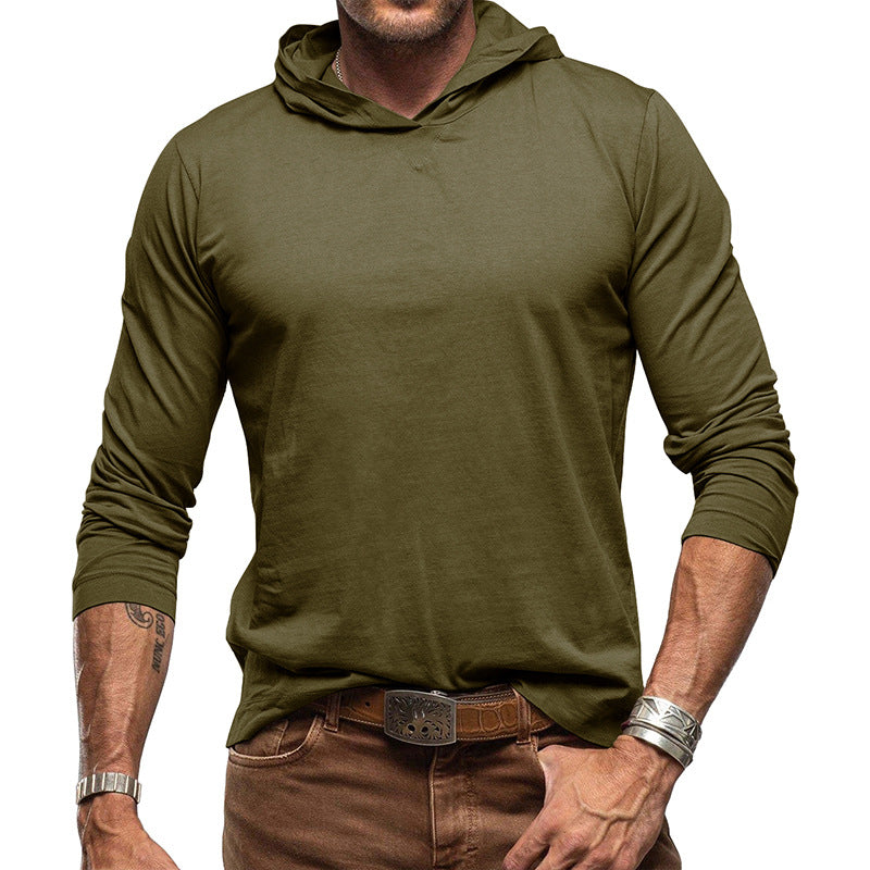 Herren gemütliches Langarmshirt mit Kapuze Aliams