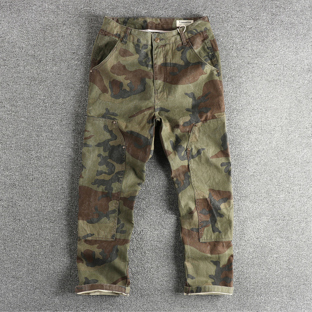Herren Cargohose im modernen Camouflage-Design mit multifunktionalen Taschen Aliams