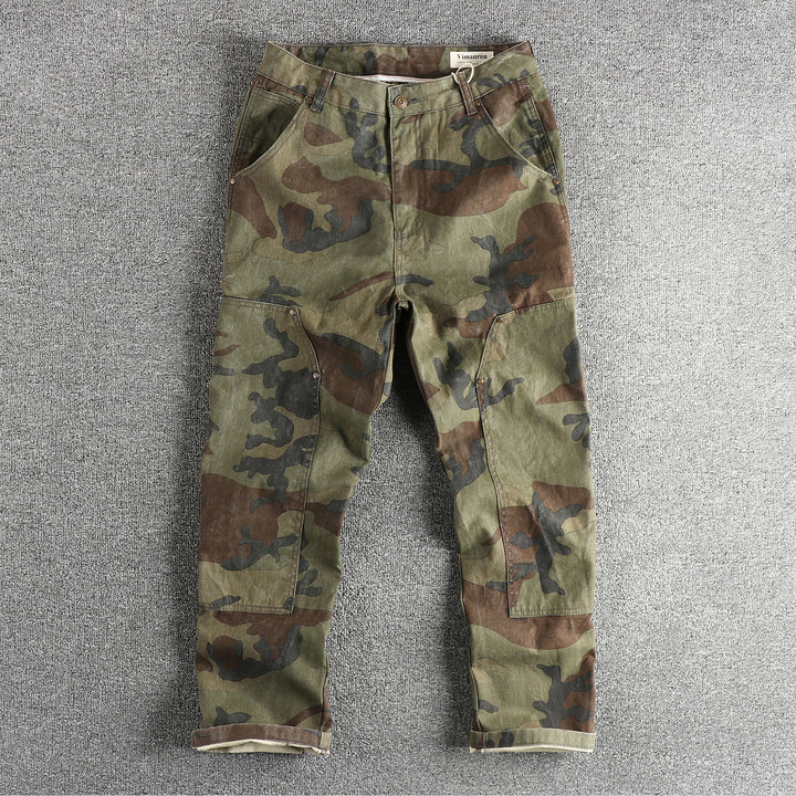 Herren Cargohose im modernen Camouflage-Design mit multifunktionalen Taschen Aliams