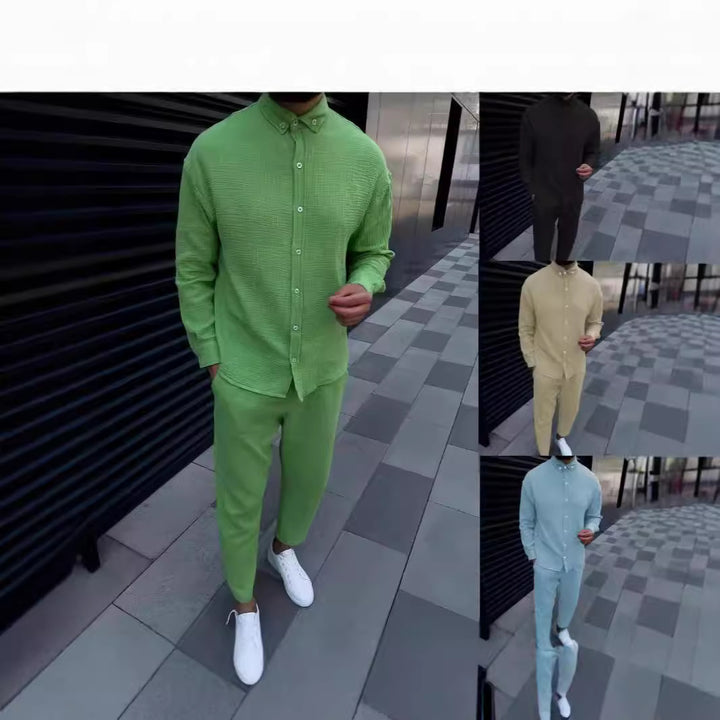 Herren Freizeitanzug mit strukturiertem Obermaterial und modischem Schnitt Aliams