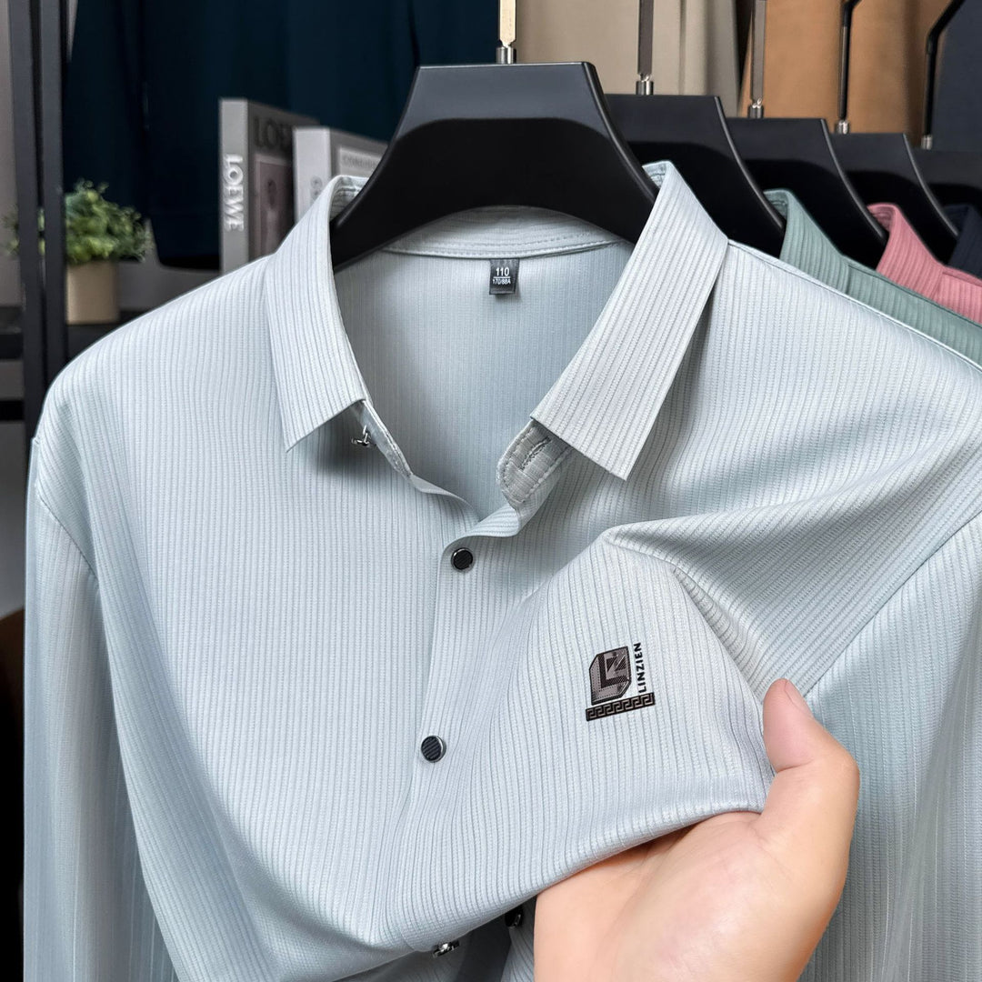 Herren elegantes Hemd mit strukturiertem Design und modernen Akzenten Aliams