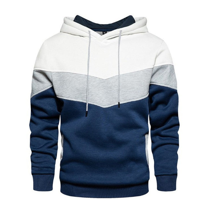 Herren Sport Hoodie mit geometrischem Farbdesign Aliams