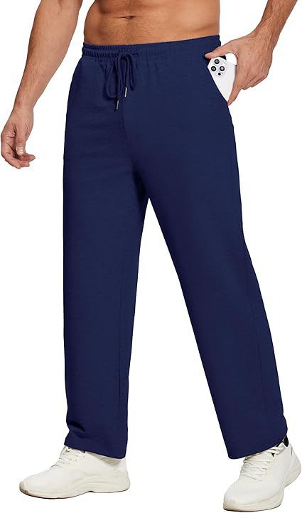 Herren bequeme Sporthose mit elastischem Bund und seitlichen Taschen Aliams