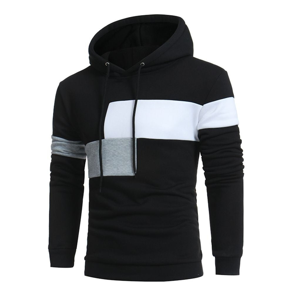 Herren sportlicher Kapuzenpullover mit Farbblockdesign Aliams