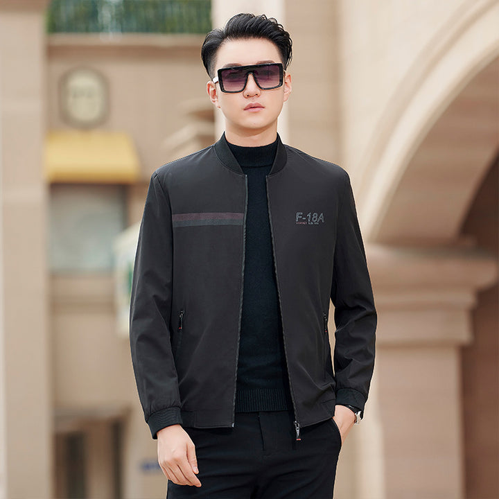 Herren sportliche Bomberjacke mit trendy Details und praktischen Reißverschlusstaschen Aliams