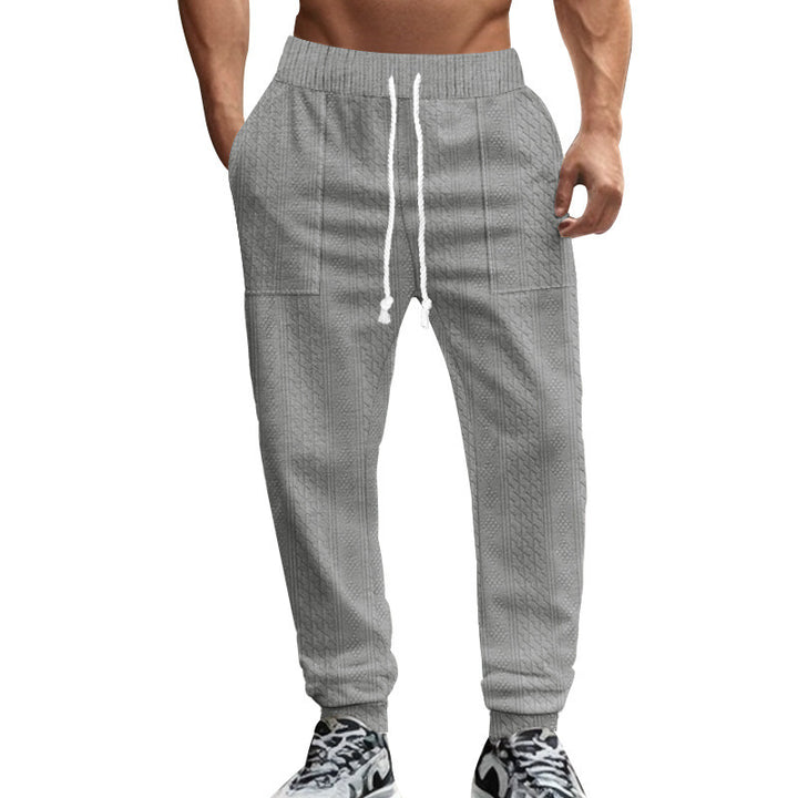 Herren bequeme Jogginghose mit strukturiertem Muster und praktischen Taschen Aliams