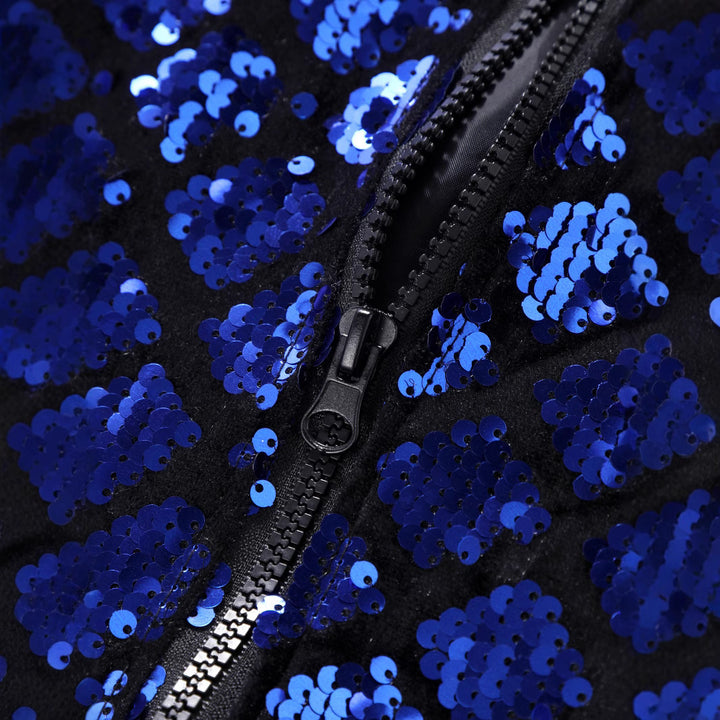 Herren glitzernde Bomberjacke mit edlem Strassdesign Aliams