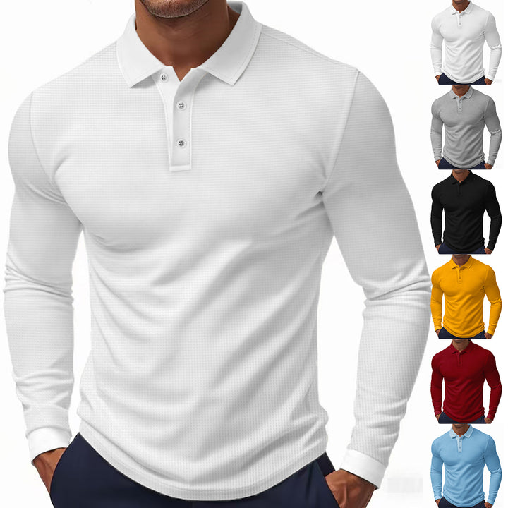 Herren Poloshirt mit strukturiertem Design und modernen Knopfdetails Aliams