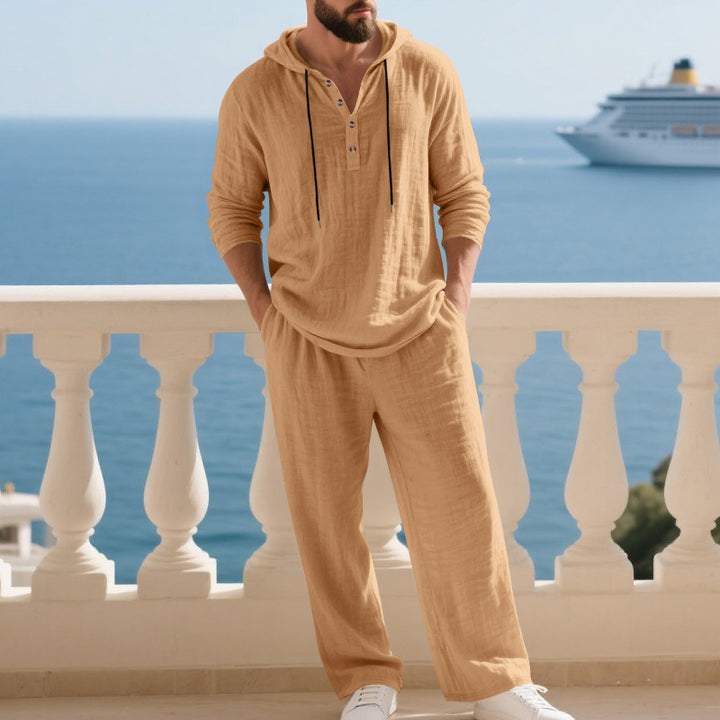 Herren entspanntes Kapuzenset aus leichtem, atmungsaktivem Stoff Aliams