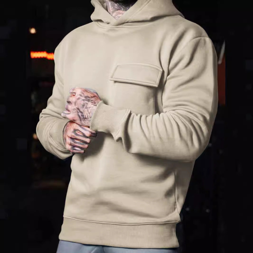 Herren sportlicher Hoodie mit praktischer Fronttasche Aliams