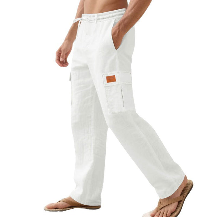 Herren Cargo-Hose mit elastischem Bund und seitlichen Taschen Aliams