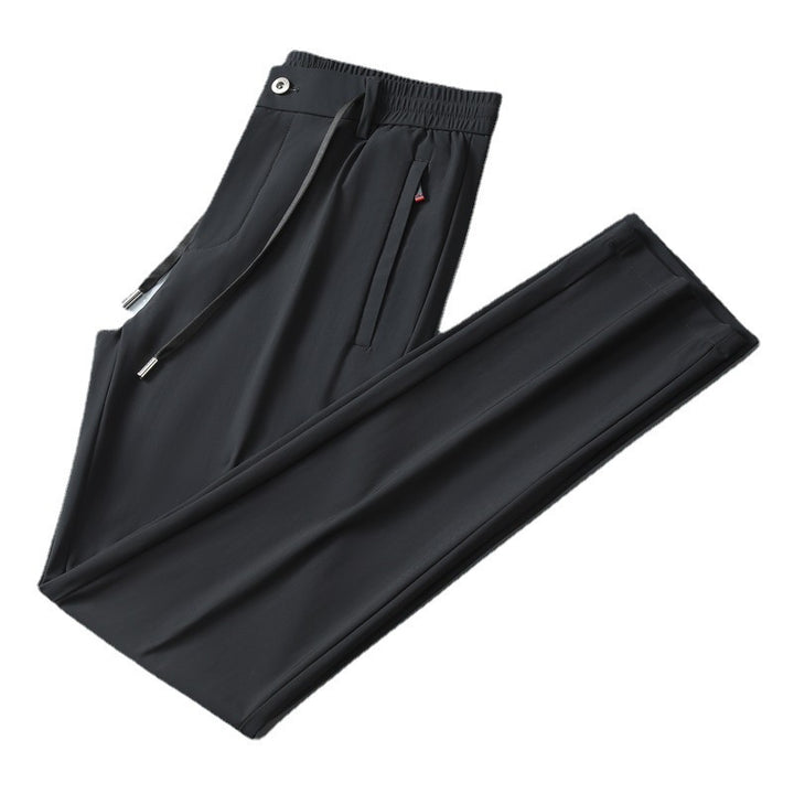 Herren bequeme Sporthose mit elastischem Bund und seitlichen Reißverschlusstaschen Aliams