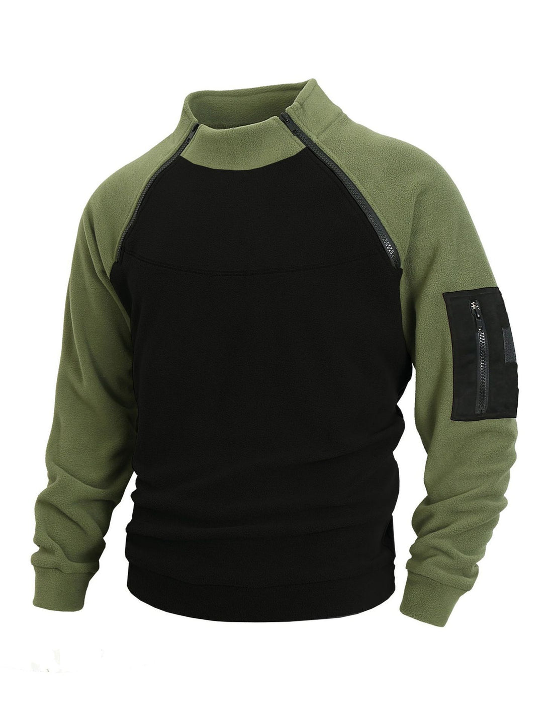 Herren Fleece-Pullover mit hochschließendem Kragen und praktischen Reißverschlussdetail Aliams