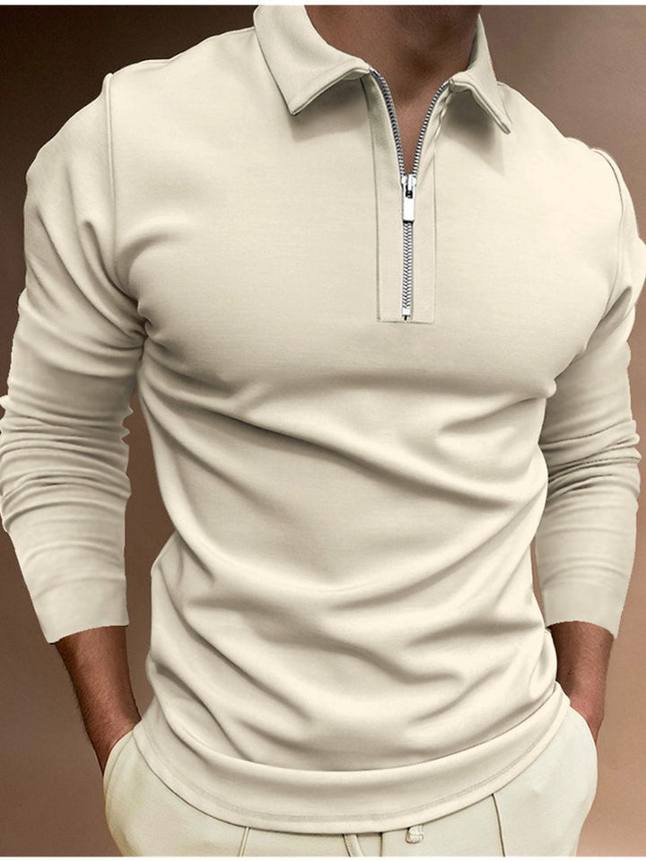 Herren Sweatshirt mit modernem Halbzipper und stilvollem Polokragen Aliams