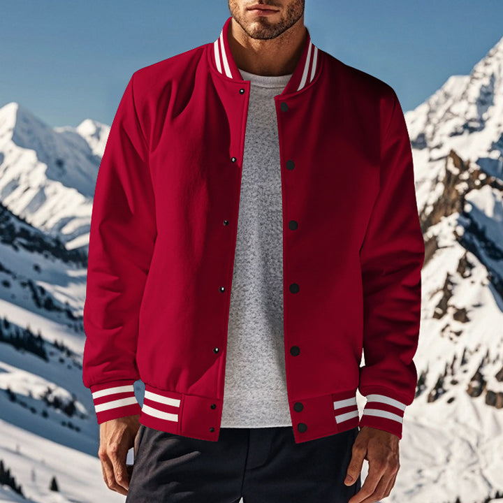 Herren Collegejacke mit elastischen Rippbündchen Aliams