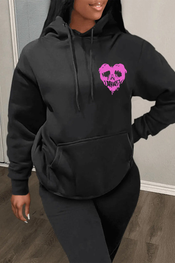 Herren Kapuzenpullover mit einzigartigem Totenkopfdesign Aliams