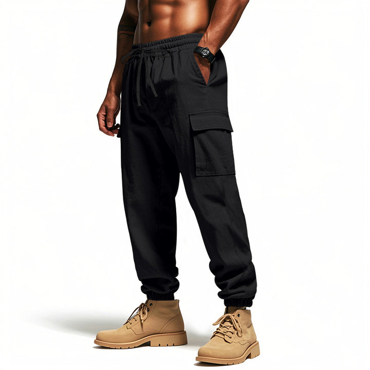 Herren Cargo-Hose mit elastischem Bund und praktischen Taschen Aliams