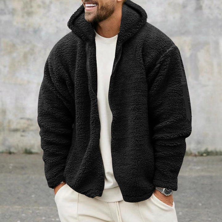 Herren Fleecejacke mit Kapuze Aliams