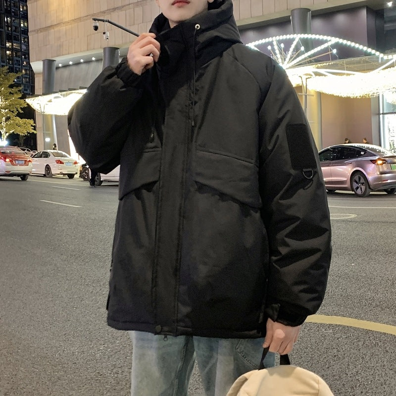 Herren isolierte Übergangsjacke mit vielseitigen Taschen und verstellbarem Kapuzensystem Aliams