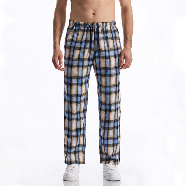 Herren Flanell-Pyjama-Hose mit komfortablem Gummibund Aliams