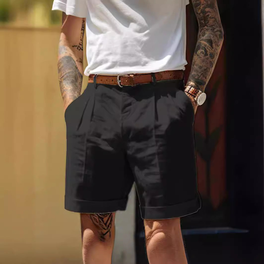 Herren Shorts aus atmungsaktivem Leinen mit praktischem Taschen-Design Aliams