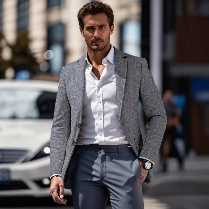 Herren eleganter Business-Anzugblazer mit schmaler Passform Aliams