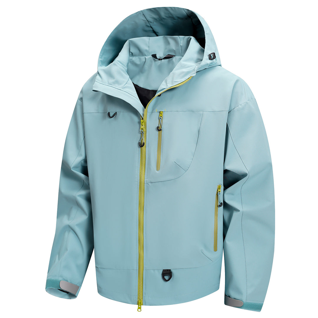 Herren wasserdichte Freizeitjacke mit praktischen multifunktionalen Taschen Aliams