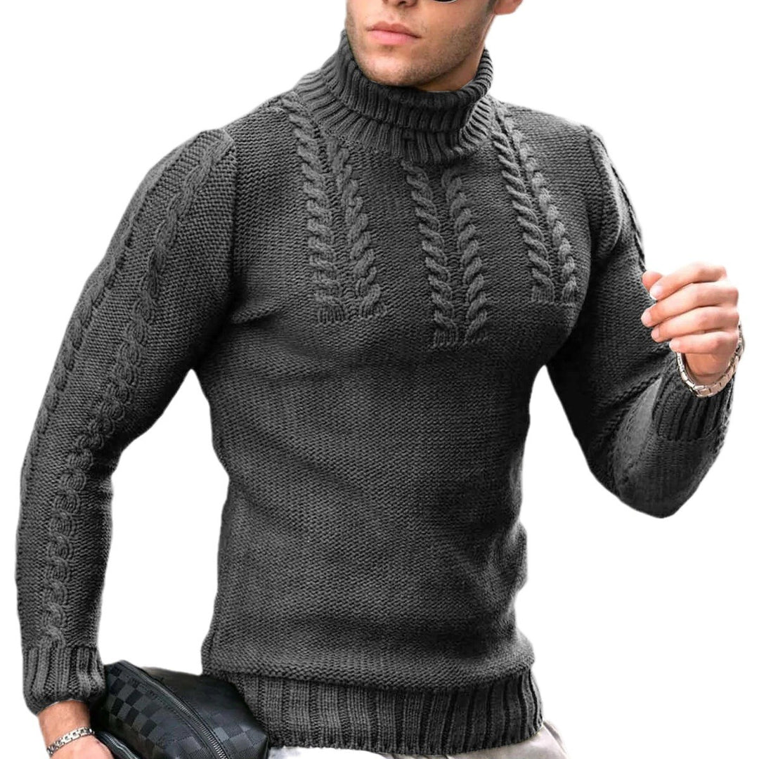 Herren Strickpullover mit hochstehendem Kragen Aliams