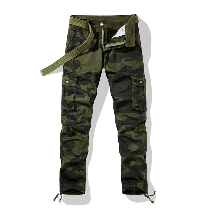 Herren Cargohose im modernen Camouflage-Design mit verstellbarem Bund Aliams
