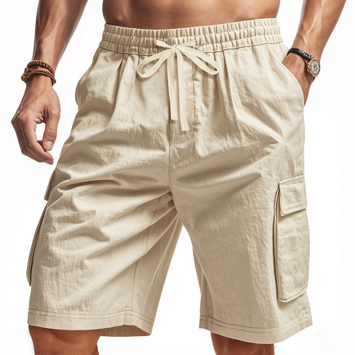 Herren Cargo-Shorts mit elastischem Bund und vielseitigen Taschen Aliams