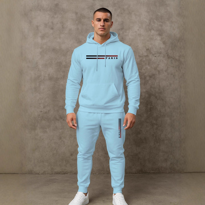 Herren Sportlicher Hoodie-Jogginganzug mit funktionalem Schnitt und praktischen Taschen Aliams