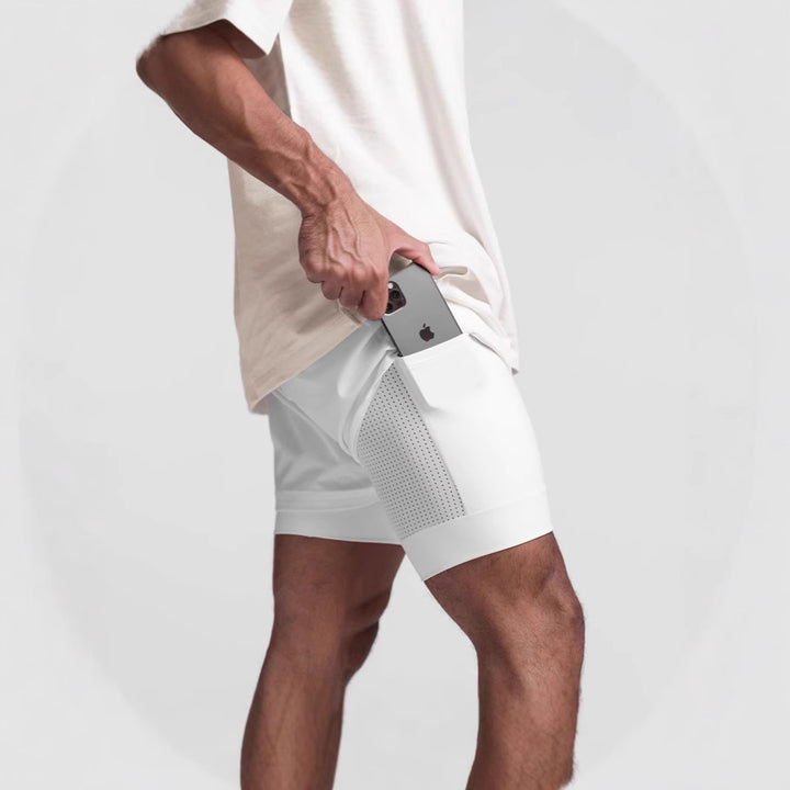 Herren Funktionsshorts mit praktischen Seitentaschen und atmungsaktivem Material Aliams