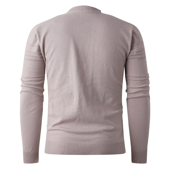 Herren Pullover mit strukturiertem Muster und Rundhalsausschnitt Aliams