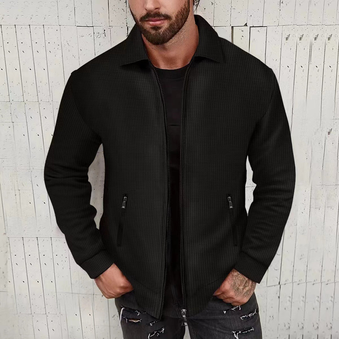 Herren stylische Freizeitjacke mit strukturiertem Design und praktischen Einschubtaschen Aliams