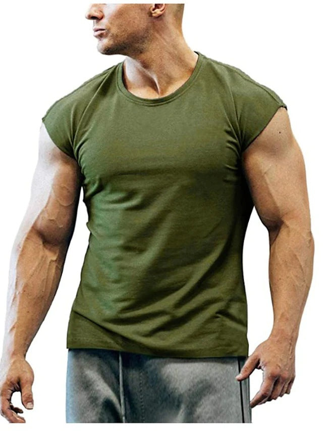 Herren ärmelloses Muskelshirt mit sportlichem Schnitt Aliams