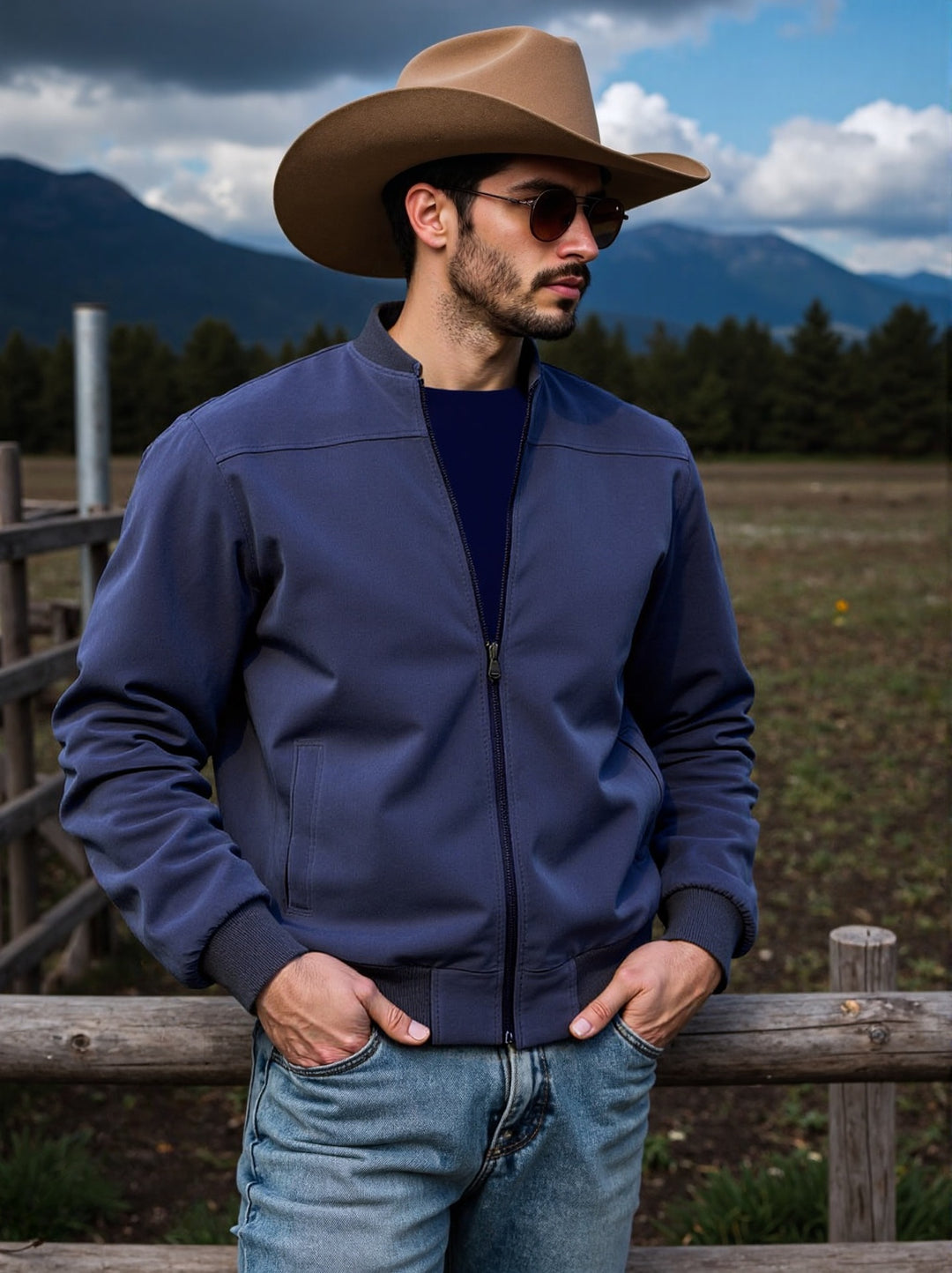 Herren sportliche Bomberjacke mit eleganten Details Aliams